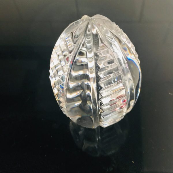 Fantastic Vintage Paperweight Cut crystal egg shape large size collectible display office home decor
