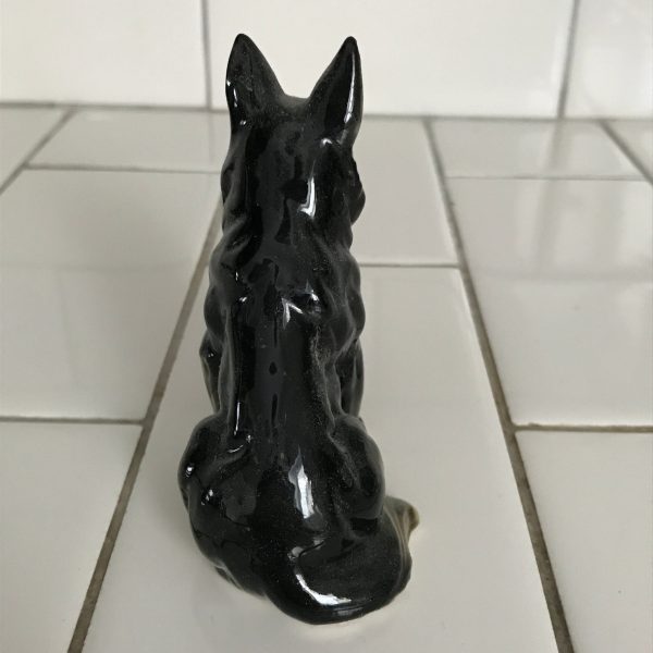 Vintage Porcelain German Shepherd Dog Figurine Miniature 3 1/2" Collectible display Best in Show Dog farmhouse cottage bed and breakfast