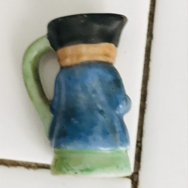 Vintage Syrup pitcher figurine trinket tiny toby style porcelain Occupied Japan farmhouse cottage kitchen decor