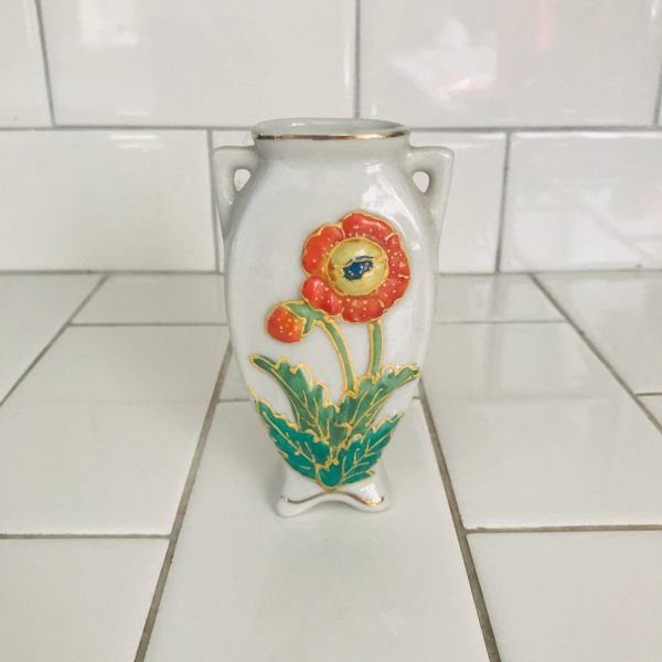 Vintage Vase Occupied Japan miniature double handle porcelain collectible display vintage home decor bud vase