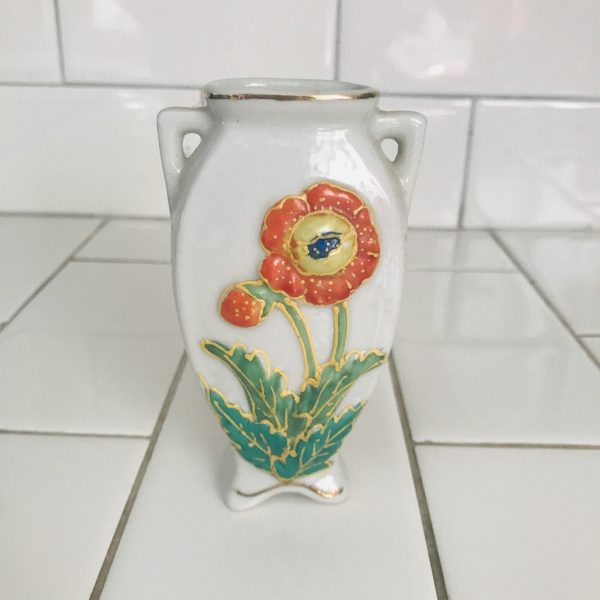 Vintage Vase Occupied Japan miniature double handle porcelain collectible display vintage home decor bud vase