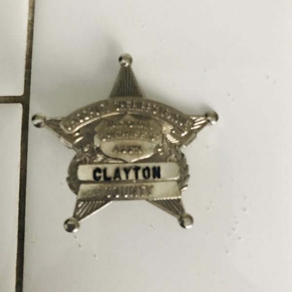 Obsolete Vintage Badge Jr. Deputy Sheriffs' League National Sheriffs' ASSN Clayton County