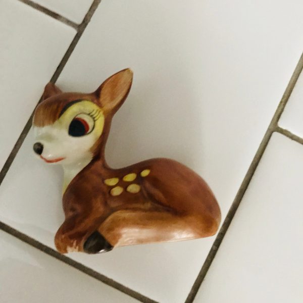 1950's Bambi fawn deer doe Goebel Figurine Marked Disney Full Bee in V fine bone china hand painted West Germany Collectible display