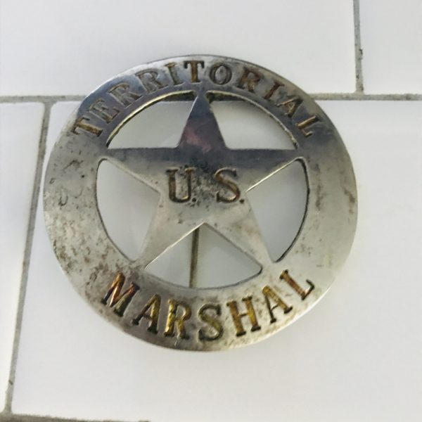 Antique Badge "C" clasp Old West Badge Deputy US Marshal badge collectible memorabilia Round 5 start