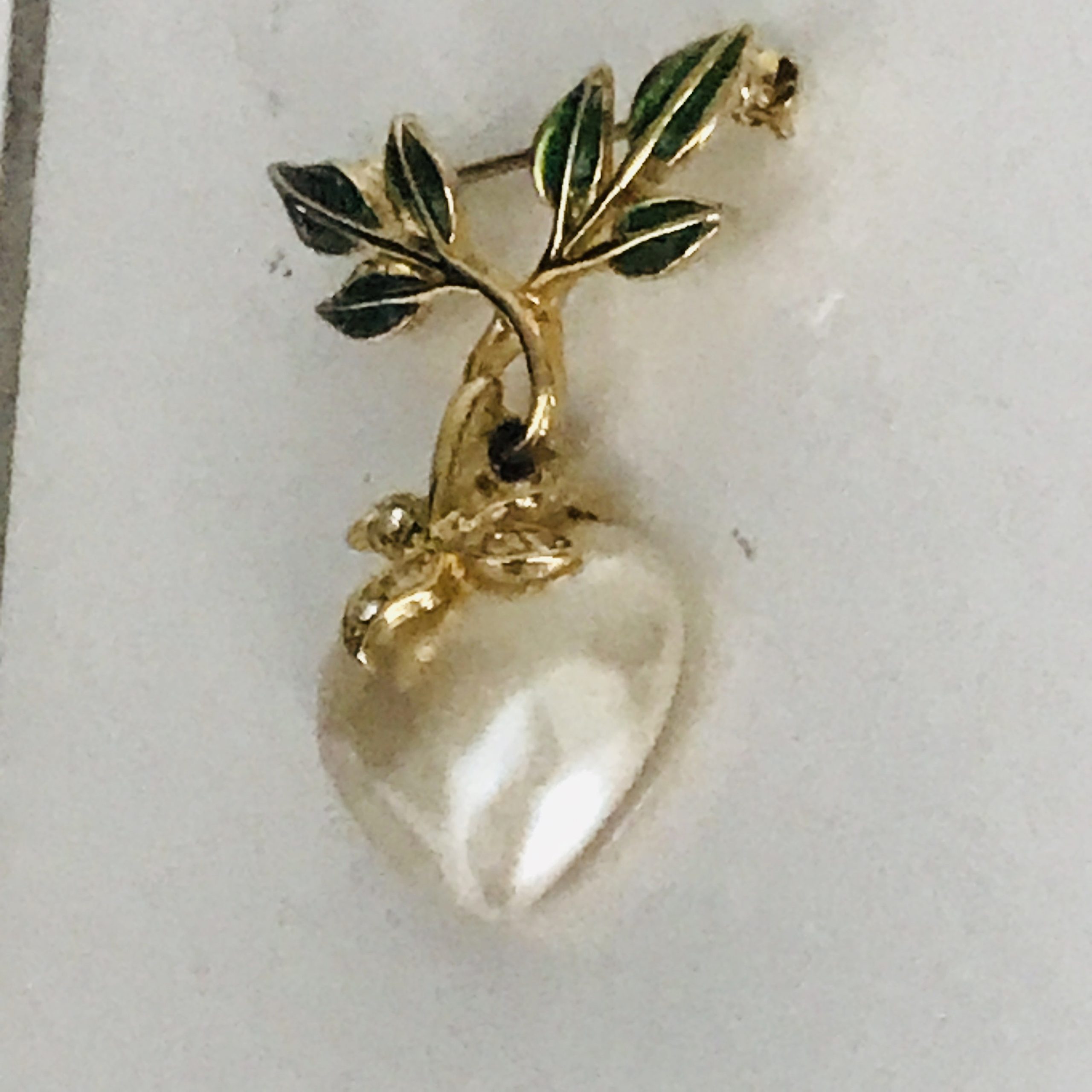 Joan Rivers Gold Pearls & Crystal Vintage Brooch