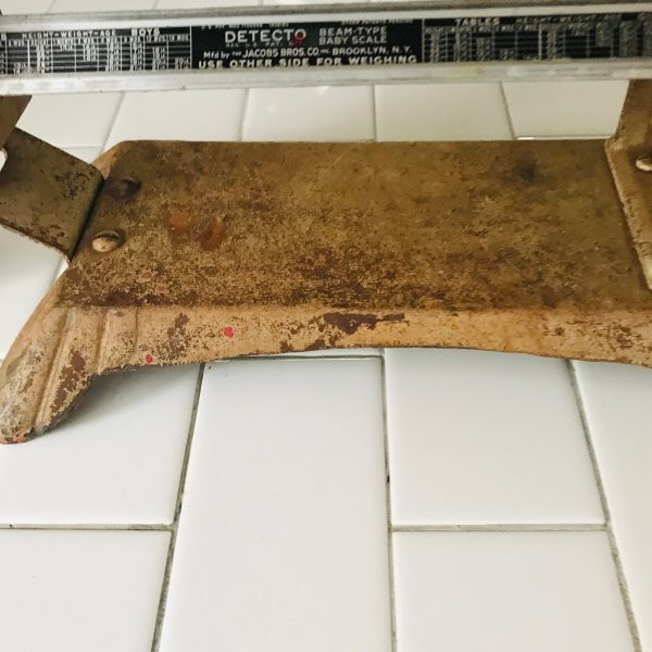 Large antique cast iron scale Detecto brand collectible farmhouse display kitchen