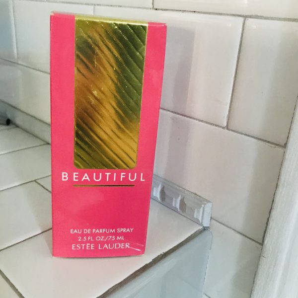 Vintage Beautiful Eau De Parfum Spray 2.5 fl oz. in original box Estēe Lauder 1970's original scent