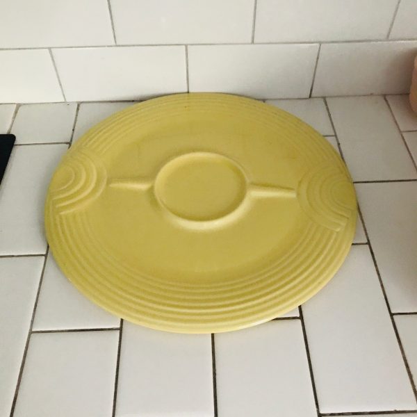 Vintage Fiestaware Hostess Tray Platter Light Yellow Homer Laughlin 90's collectible colorful display dinnerware retired