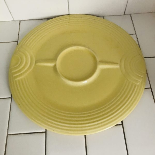 Vintage Fiestaware Hostess Tray Platter Light Yellow Homer Laughlin 90's collectible colorful display dinnerware retired