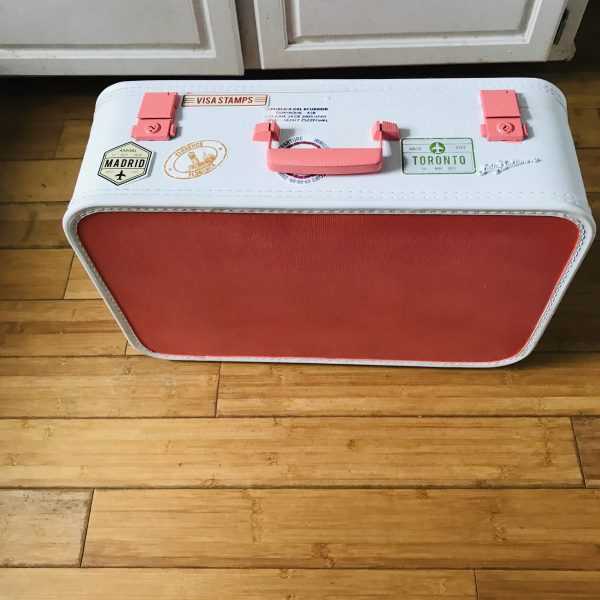 Vintage Lady Baltimore Suitcase Luggage Storage Display decor cottage Painted