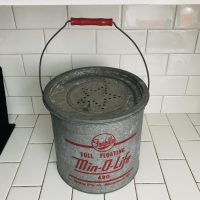 Rustic Farmhouse Metal Minnow Bucket - Perfect for Cottage or