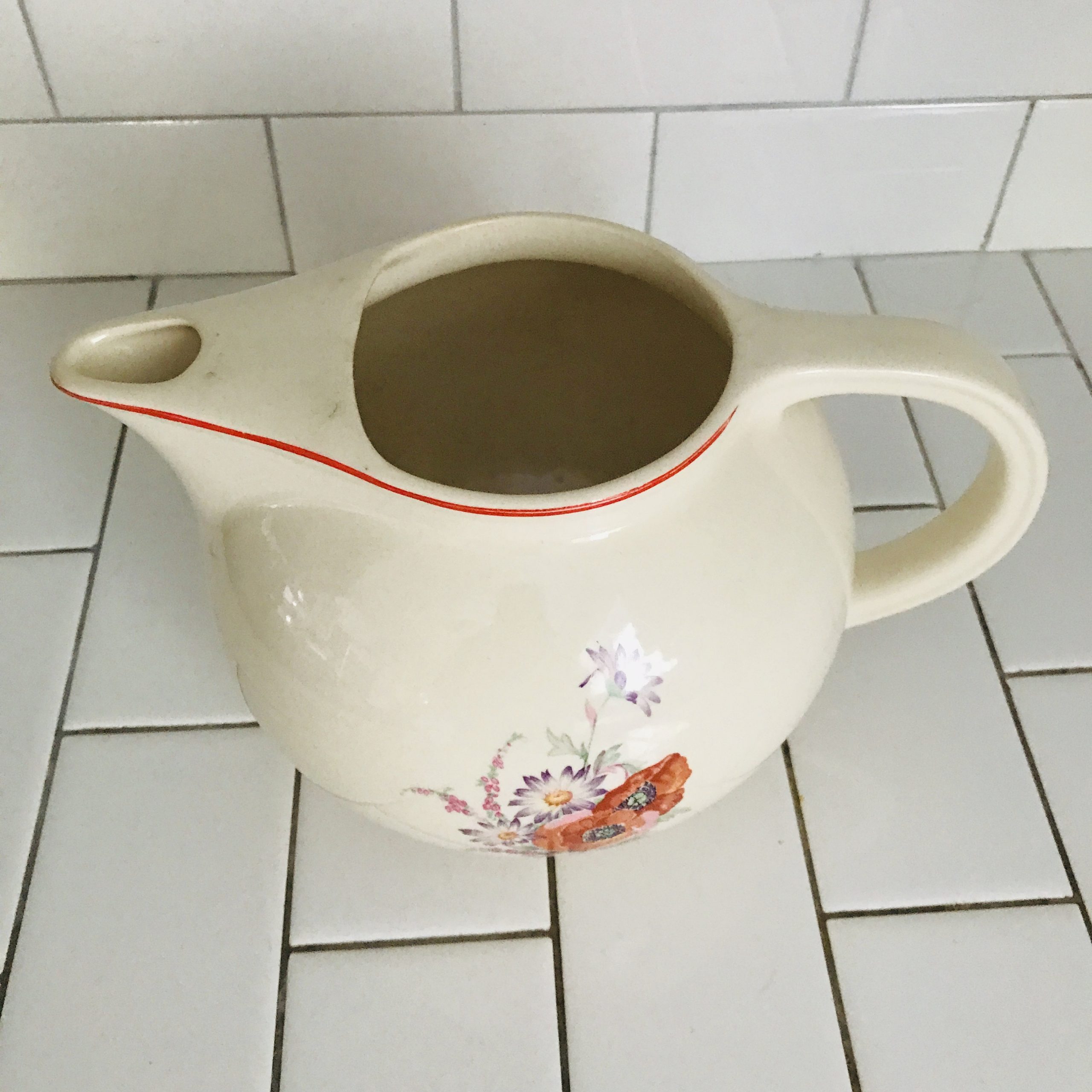 Vintage Mid Century Kitchen Bouquet Pitcher with Lid Universal Pottery