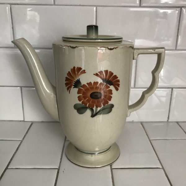 Vintage Teapot Morgenfrue Denmark Royal Copenhagen serving dining collectible farmhouse display Zinnia pattern