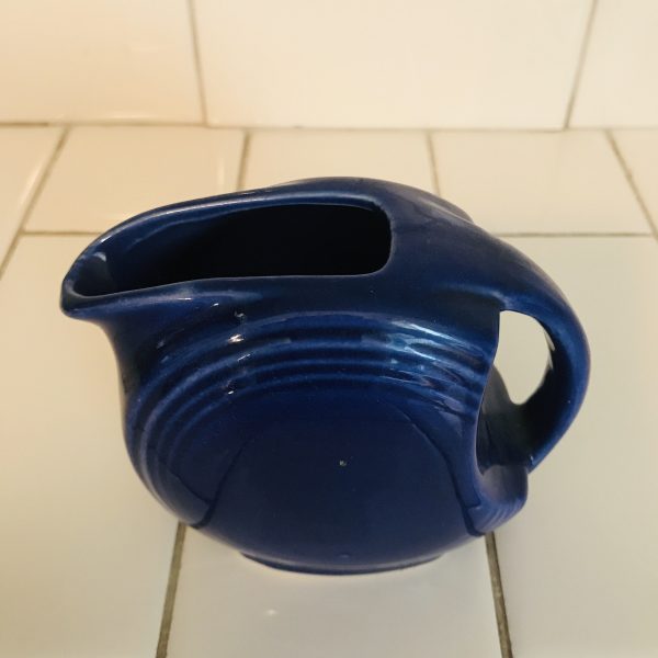 Vintage Disc pitcher Miniature Dark blue unsigned royal blue Disc pitcher Mint condition USA