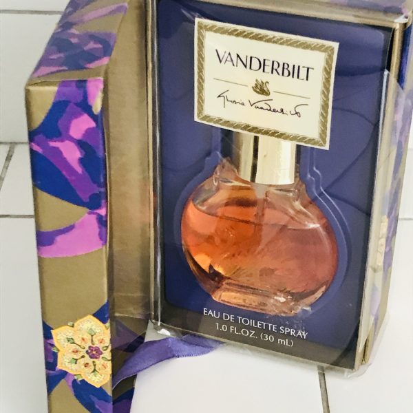 Vintage 80's Gloria Vanderbuilt Eau De Toilette Spray New in box original scent collectible vanity perfume cologne
