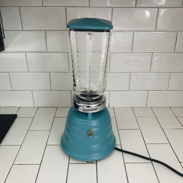 Vintage Oster All metal blender shake mixer retro display kitchen smoothie protein shakes and more collectible vintage kitchen vintage teal