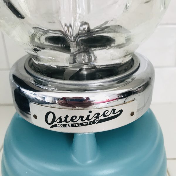 Vintage Oster All metal blender shake mixer retro display kitchen smoothie protein shakes and more collectible vintage kitchen vintage teal