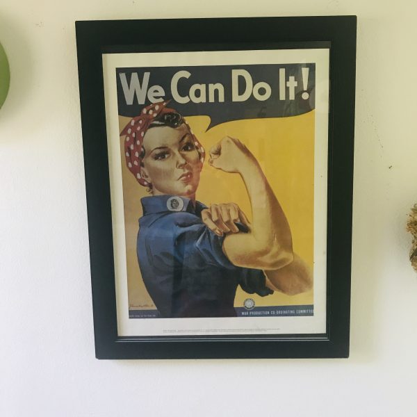 Vintage Poster Laundry Room Wall decor Rosie The Rivieer We can do it! Sign print display wall art collectible framed farmhouse kitchen