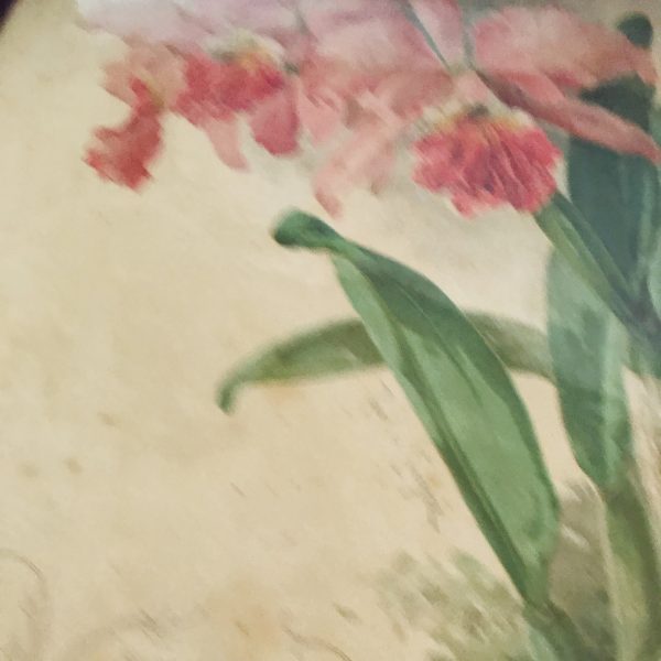 Vintage print 1902 Calendar collectible wall decor unframed 10 1/2 x 14 farmhouse display Peach flowers