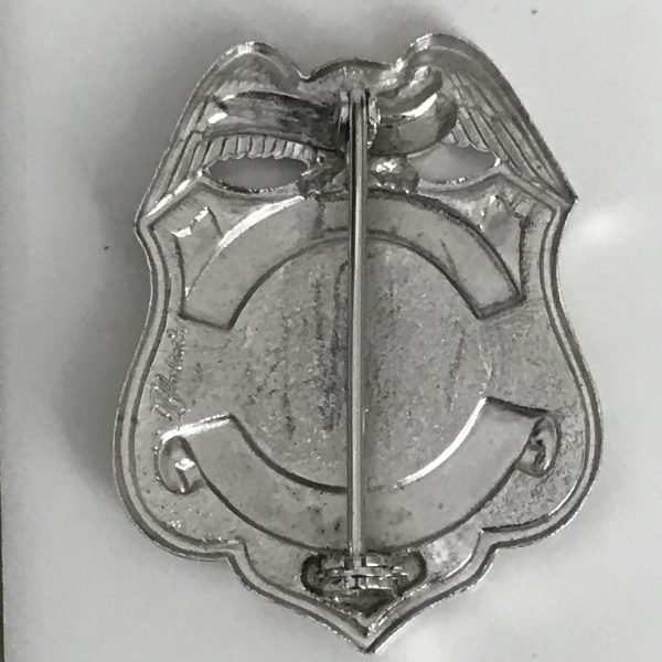 Obsolete Shield Badge Charleston Fireman Vol. Fire Dept #12 Blackinton Ornate center collectible memorabilia