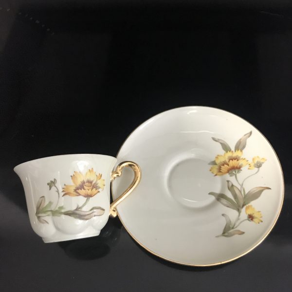 Vintage Demitasse tea cup and saucer Ridgewood translucent fine bone china collectible farmhouse bridal wedding