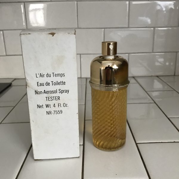 Vintage L' Air du Temps EDT Nina Ricci bottle made in France Tester 1970's Original formula 4 oz bottle Spray