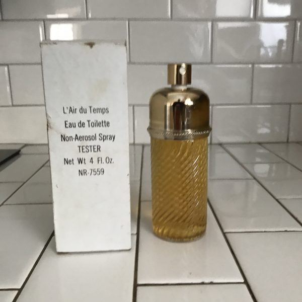 Vintage L' Air du Temps EDT Nina Ricci bottle made in France Tester 1970's Original formula 4 oz bottle Spray