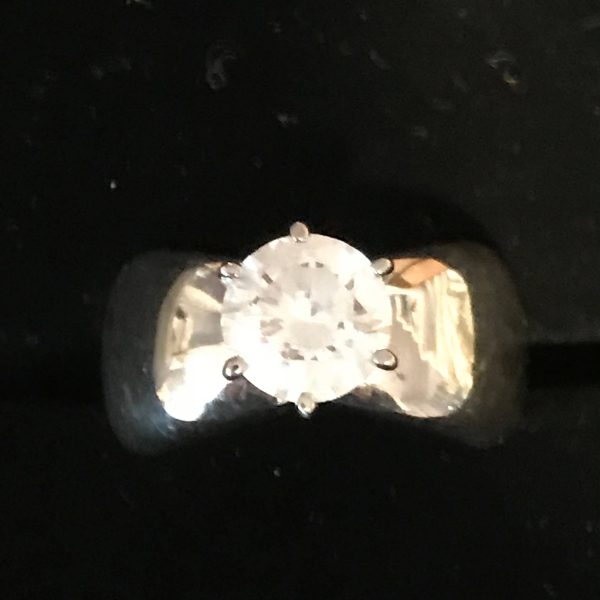Vintage Ring Austrian Crystal set in Sterling Silver Dinner Evening Party Large Bling Holiday Special Event Fine Jewelry Statement Ring