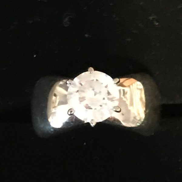 Vintage Ring Austrian Crystal set in Sterling Silver Dinner Evening Party Large Bling Holiday Special Event Fine Jewelry Statement Ring