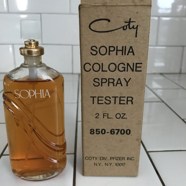 Vintage Sophia Cologne Spray Women's Tester 1970's Original formula 2 oz bottle Spray