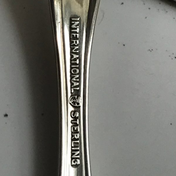 Vintage International Sterling silver 8 Luncheon Forks 6 1/2" long Angelique pattern 329 grams
