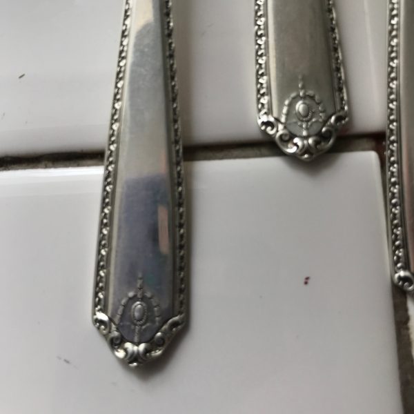 Vintage lot of sterling silver 6 Westmorland dinner forks 266 grams 7 1/4" long Lady Hilton