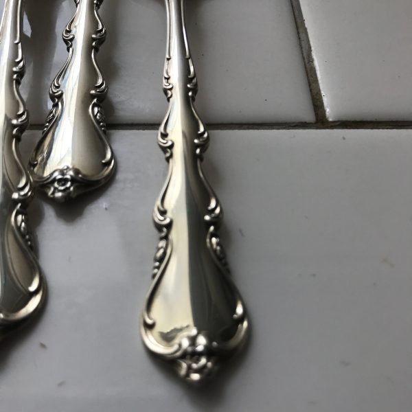 Vintage lot of sterling silver 8 International teaspoons 258 grams 6" long
