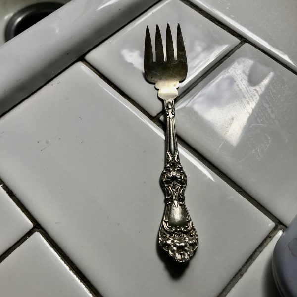 Vintage Ornate Sterling silver fork Manchester 15 grams