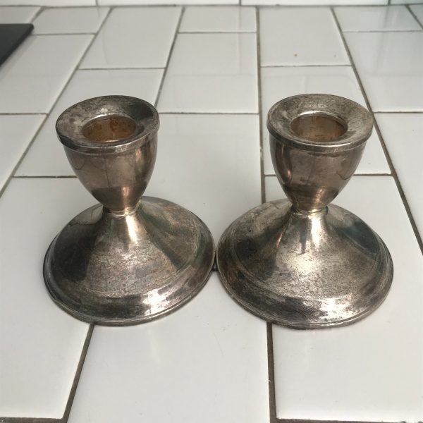 Vintage Sterling Silver Candlestick holders collectible elegant dining wedding bridal shower display Duchin Creation