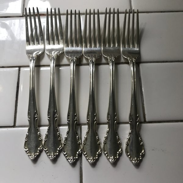 Vintage Sterling Silver Gorham Dinner Forks 6 pieces 323 grams Chelsea Pattern