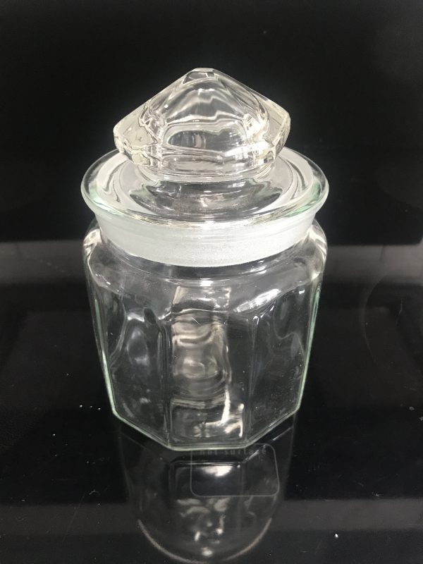 Antique Apothecary counter drug store jar mercantile pharmacy paneled collectible display farmhouse ground glass stopper