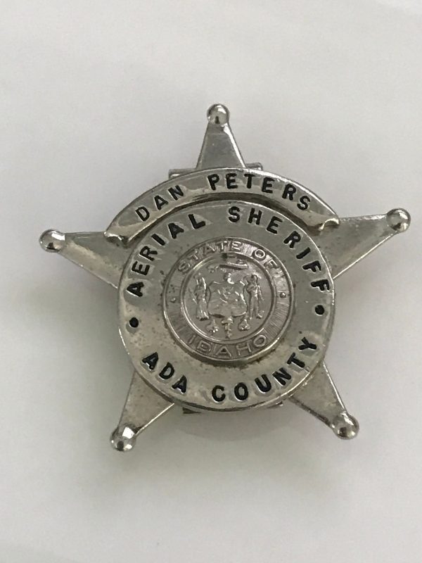 Obsolete Badge Aerial Sheriff ADA County Boise Idaho Dan Peters Hat Badge