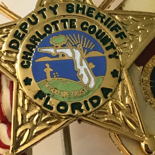 Vintage Badge Deputy Sheriff Cfharlotte Florida Millennia 2000 badge John A Cowan