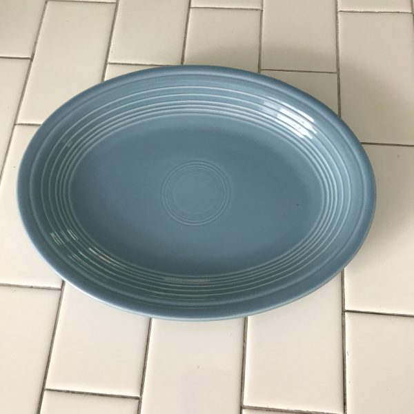 Vintage Fiestaware Platter Blue Homer Laughlin 90's collectible colorful display dinnerware retired