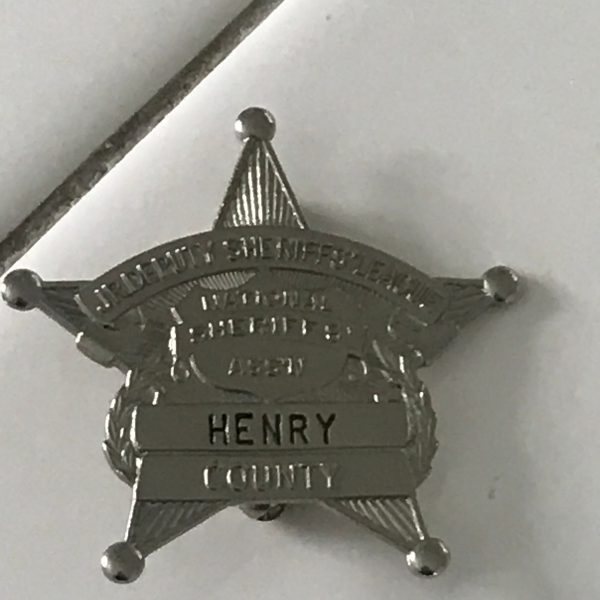 Vintage Obsolete Badge Junior Deputy Sheriff's League Henry County Hallmarked on back National Sheriffs' Assn. 5 point star