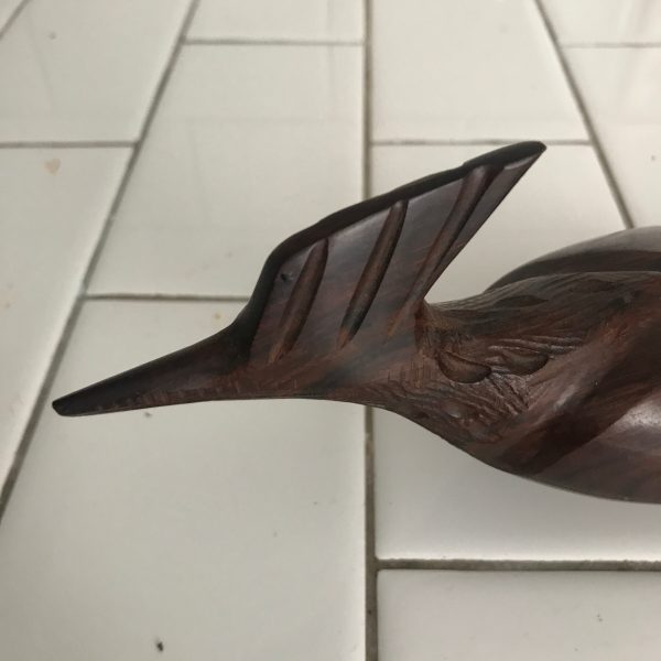 Vntage hand carved ironwood Roadrunner 11 1/2" long great detail southwestern southwest collectible display farmhouse mod wild west