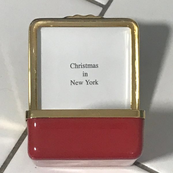Vintage Halcyon Enameled Trinket box Christmas in New York Limited Edition #103 for Scully & Scully Exclusive 250 made collectible display
