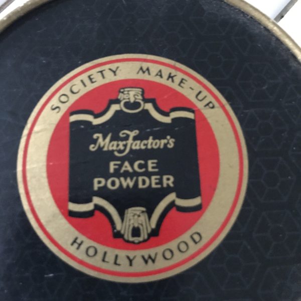 Vintage Max Factor Face Powder New Old Stock Unused with original seal Olive color 1970's collectible display cardboard boxed