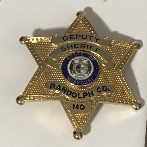 Vintage Obsolete Badge Deputy Sheriff Badge Randolph County Missouri 6 point star Blackington Collectible