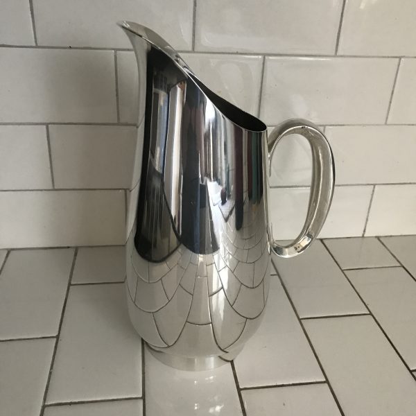 Vintage Silverplate Pitcher Mid century modern Reed and Barton collectible display fine dining sleek