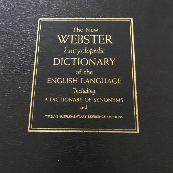 1952 Webster Encyclopedia Dictionary of the English Language Very complete Synonyms and supplements collectible hard cover