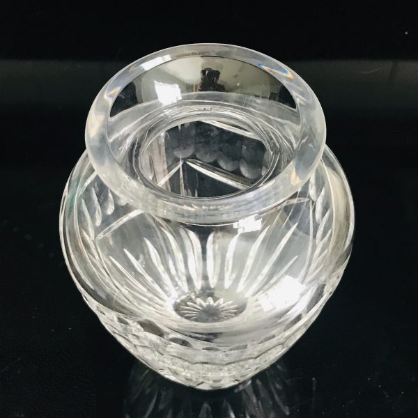 Beautiful Vintage crystal Vase with great pattern bud vase collectible home decor
