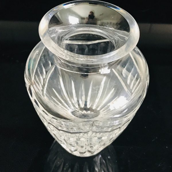 Beautiful Vintage crystal Vase with great pattern bud vase collectible home decor