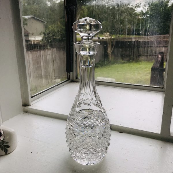 Beautiful Vintage Waterford Crystal Cut decanter heavy weight beautiful pattern collectible display fine crystal collectible display barware